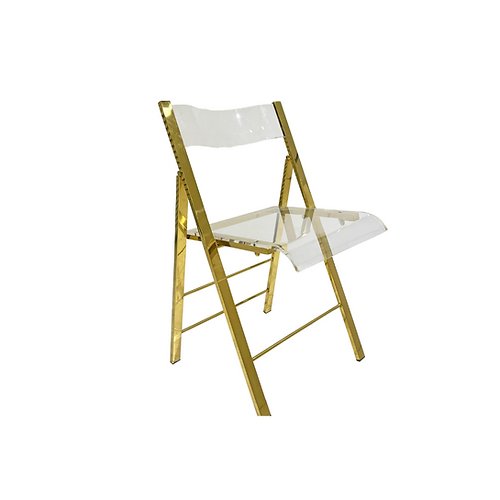 Gold Acrylic Folding Chair